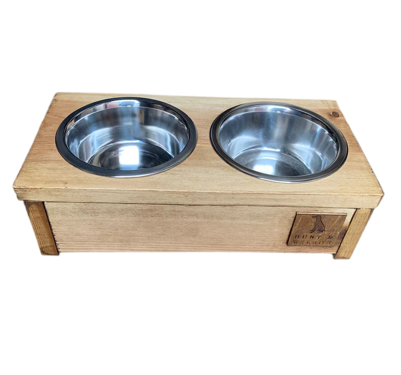 Metal dog online bowl holder