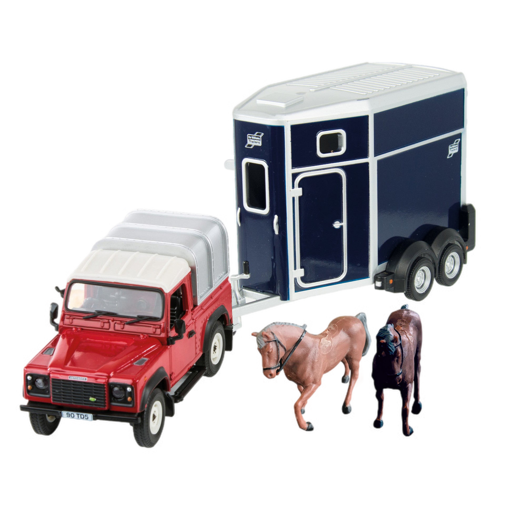 Land Rover with horse trailer 1:32