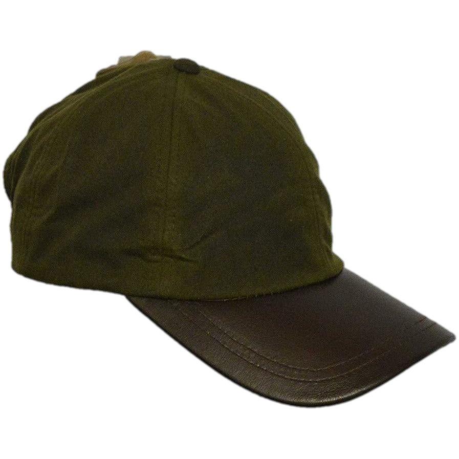 Khaki leather cheap baseball cap