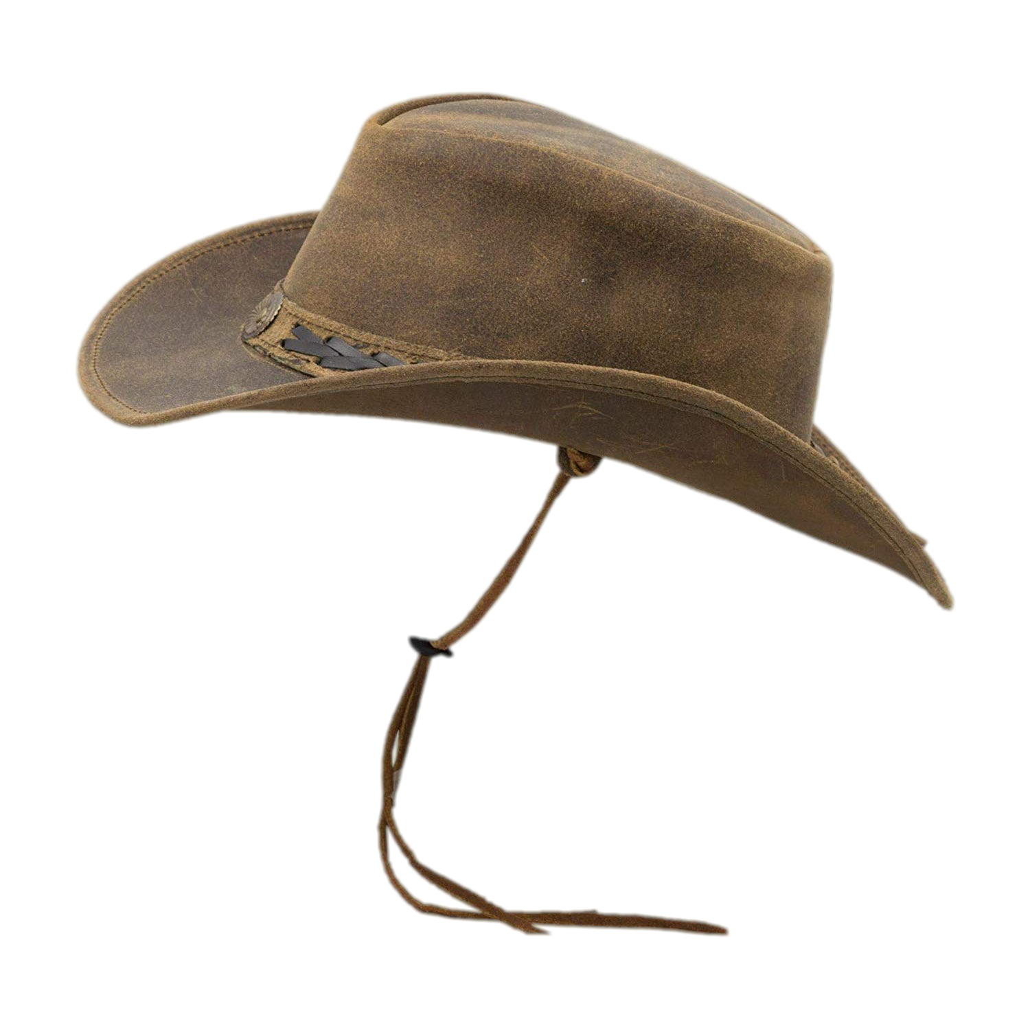 Leather Cowhide Outback Explorer Antique Hat