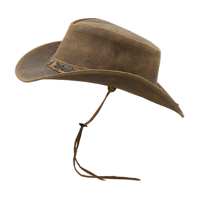 Leather Cowhide Outback Explorer Antique Hat