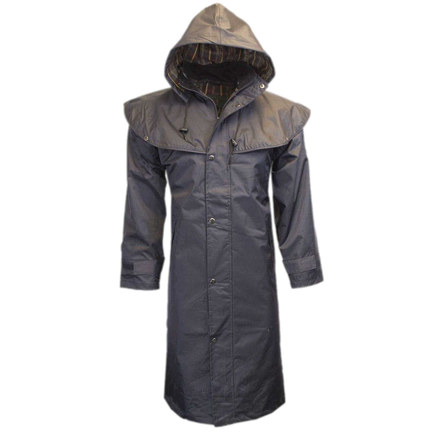 Long cape coat with 2025 hood