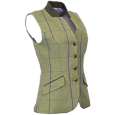 Walker & Hawkes Ladies' Purple Stripe Margate Tweed Gilet / Waistcoat-Equestrian Co.