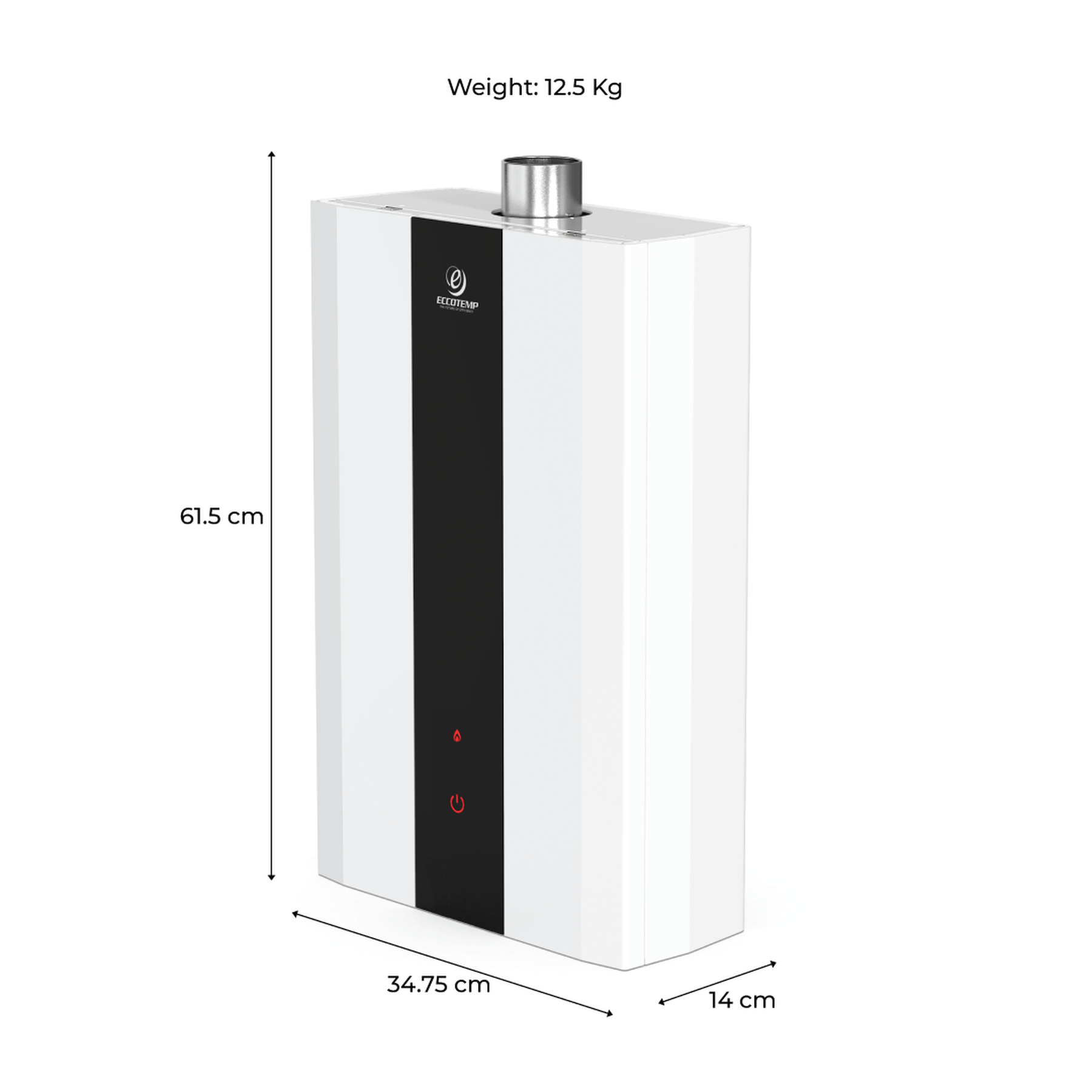 15 LPM Indoor Liquid Propane Tankless Water Heater, 37 mbar