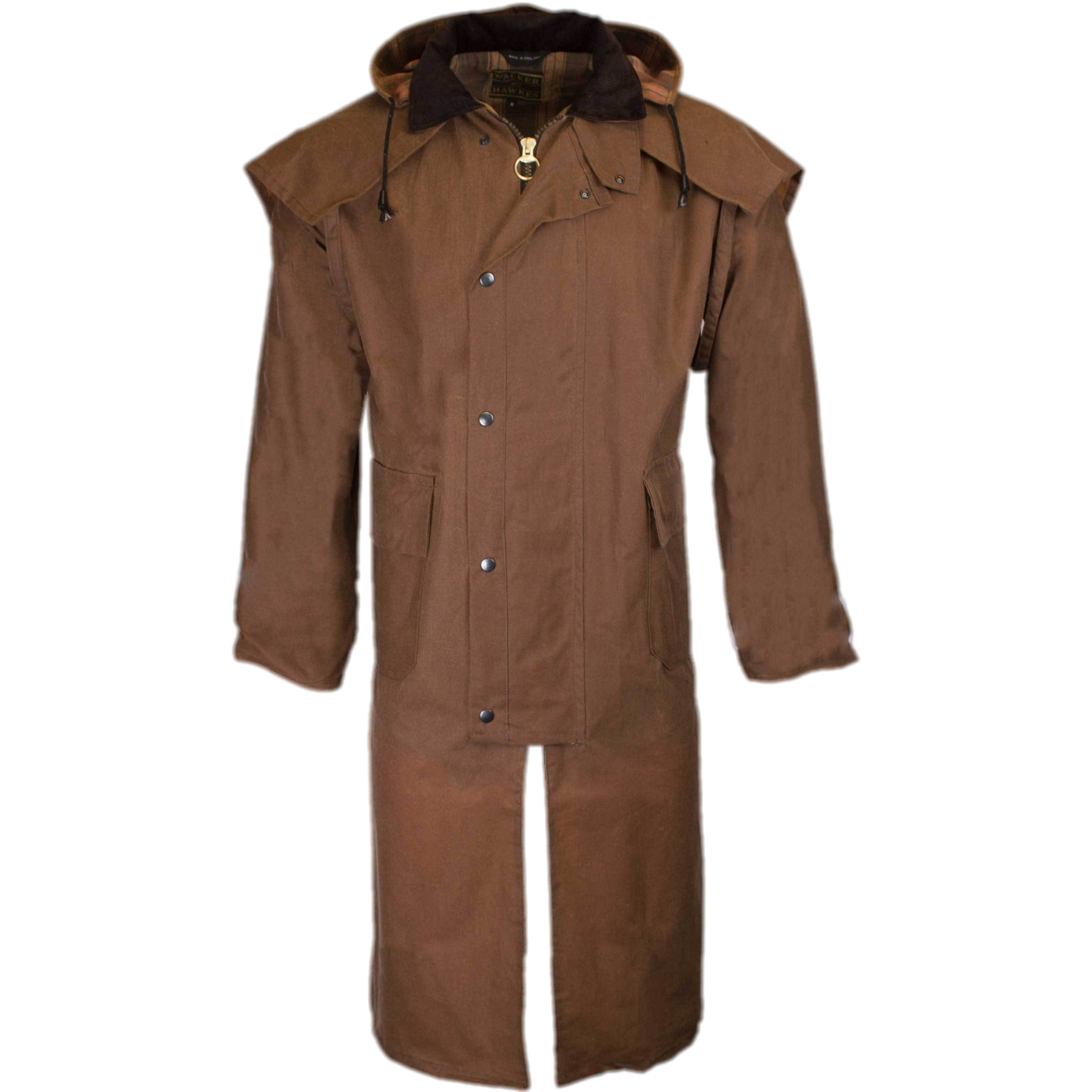 Wax Long Cape Stockman Hooded Coat