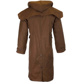 Walker & Hawkes Stockman Beige Long Wax Coat / Raincoat with Hood-Equestrian Co.