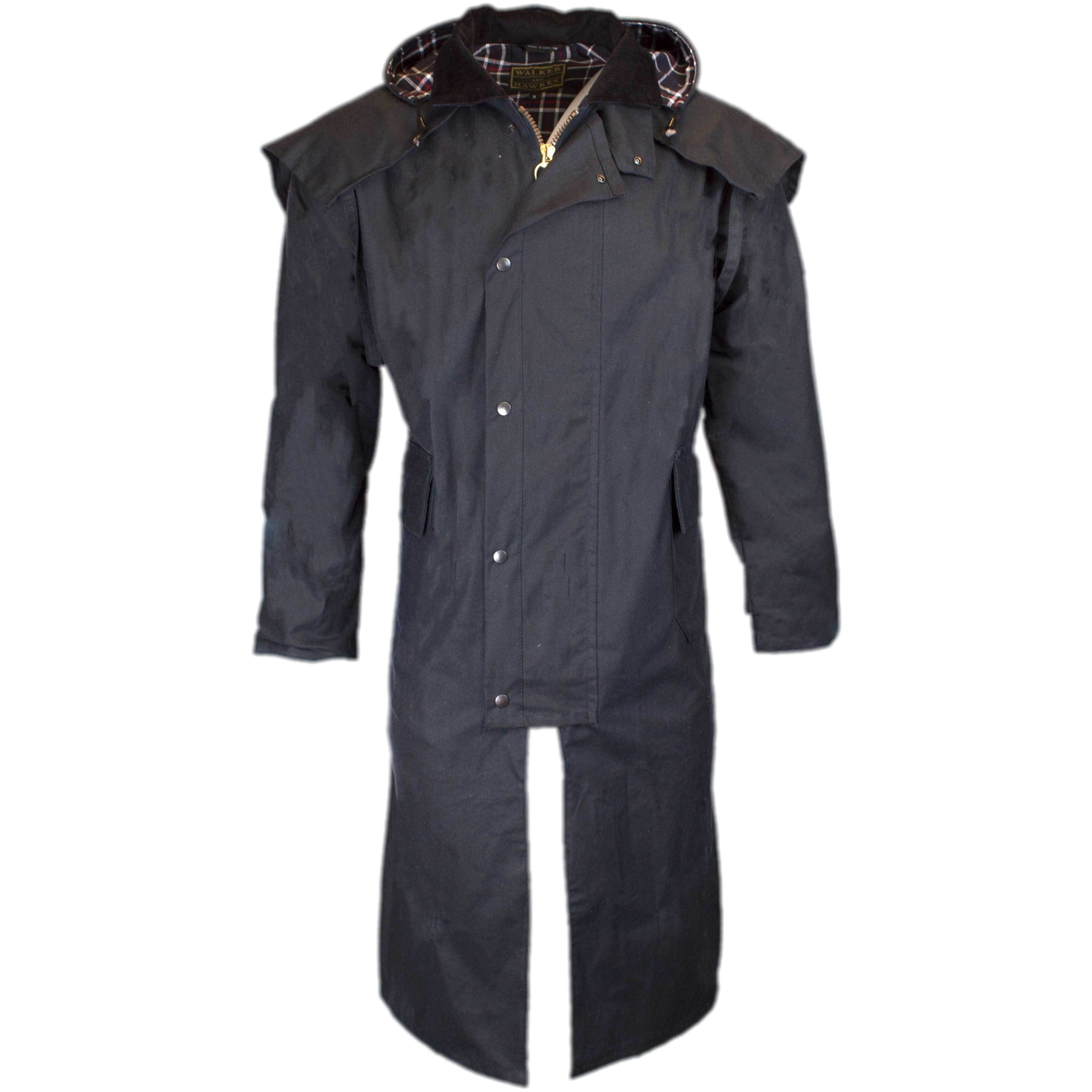 Wax Long Cape Stockman Hooded Coat