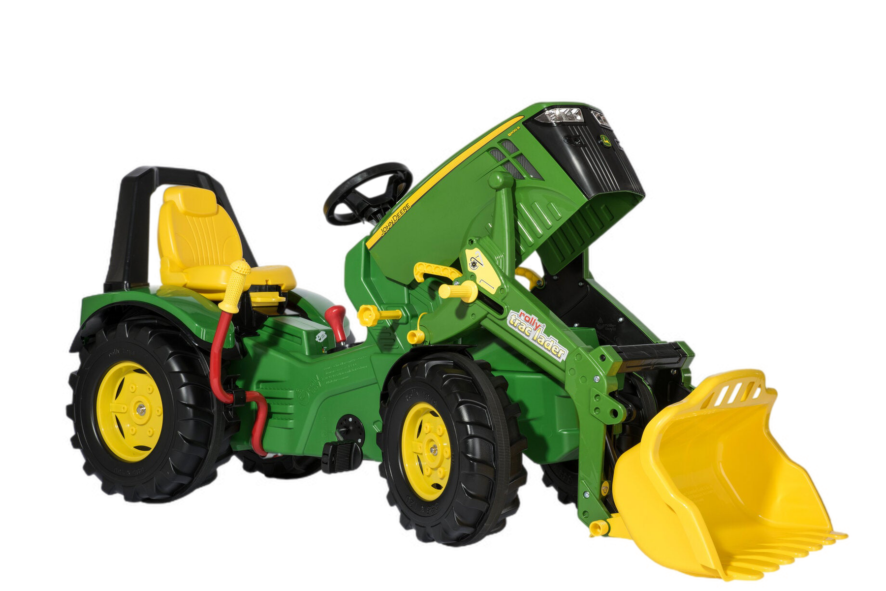 Rolly john deere 3 wheel trac with trailer best sale ride on
