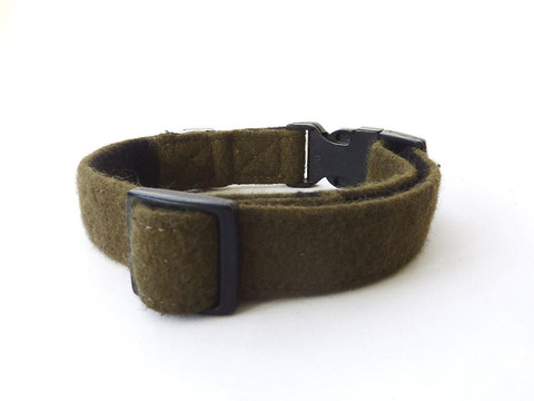 Hailey and Oscar Green Wool Collar